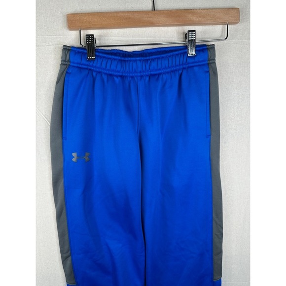 Under Armour Youth Signature Pony Fleece Jogger Sweatpants Blue/Gray Size Large - Picture 3 of 9